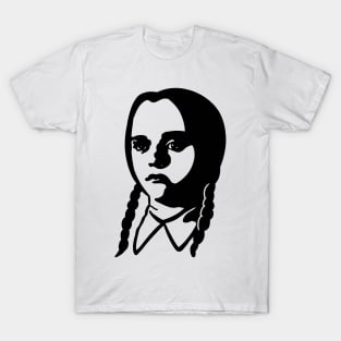 original wednesday addams outline T-Shirt